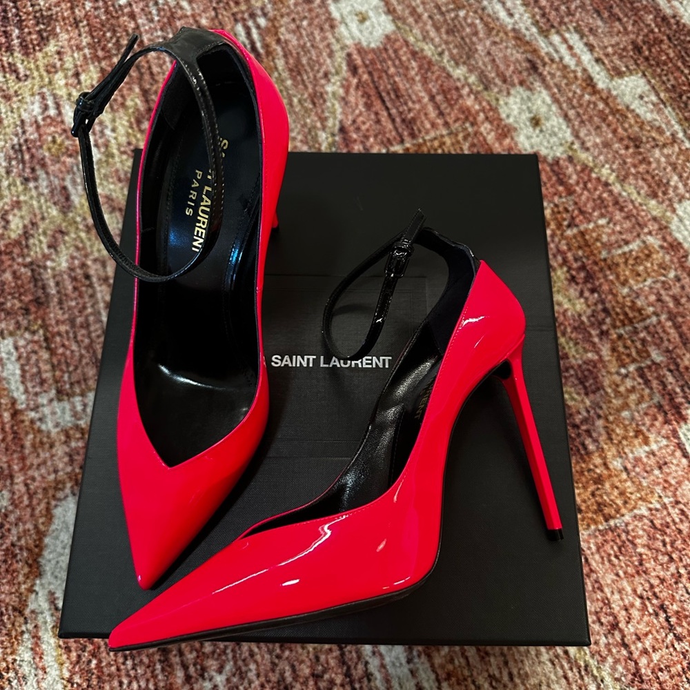 Neon fuchsia YSL pumps sz 38